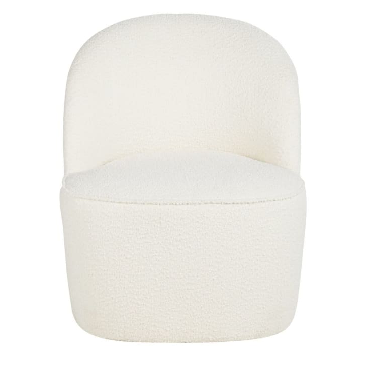 Maisons Du Monde Blackhill Business - Sillón Profesional De Tejido Reciclado De Rizo Blanco Roto