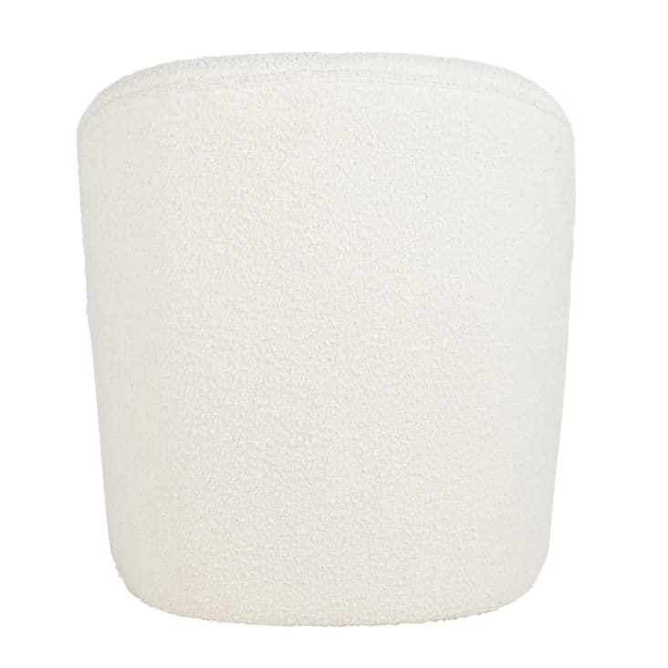 Maisons Du Monde Blackhill Business - Sillón Profesional De Tejido Reciclado De Rizo Blanco Roto