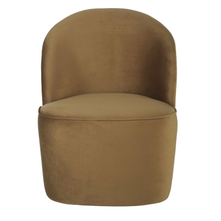 Maisons Du Monde Blackhill Business - Sillón Profesional De Terciopelo Reciclado Ocre