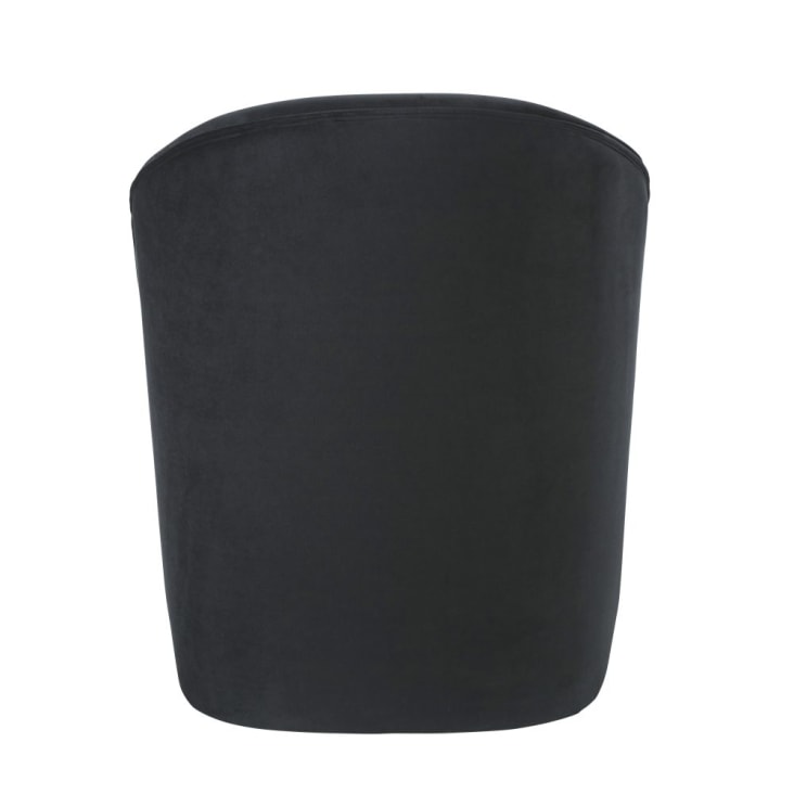 Maisons Du Monde Blackhill Business - Sillón Profesional De Terciopelo Reciclado Negro