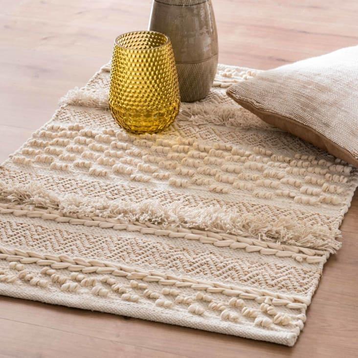 Maisons Du Monde BLIDA - Alfombra Bereber De Algodón Color Crudo 60x90