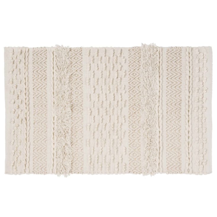 Maisons du Monde BLIDA - Alfombra bereber de algodón color crudo 60x90