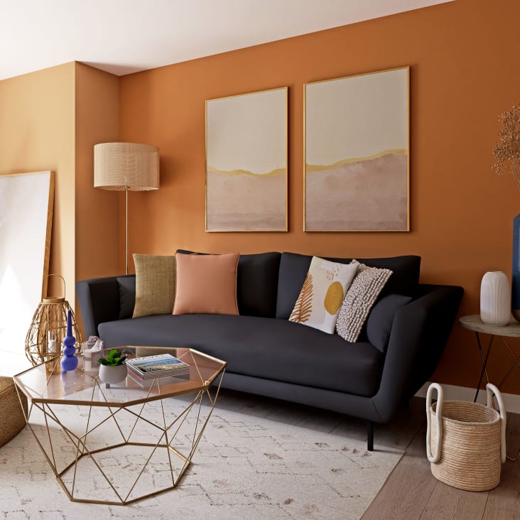 Maisons Du Monde Blossom - Mesa Baja De Metal Color Latón Y Cristal