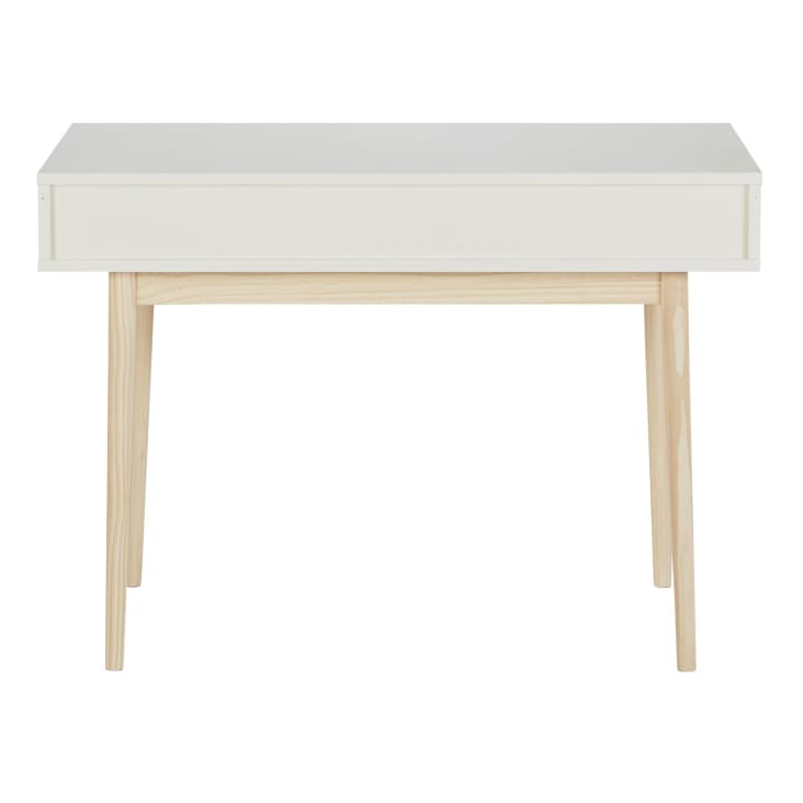 Maisons Du Monde Blush - Escritorio Vintage Blanco Con 2 Cajones Gris Y Rosa