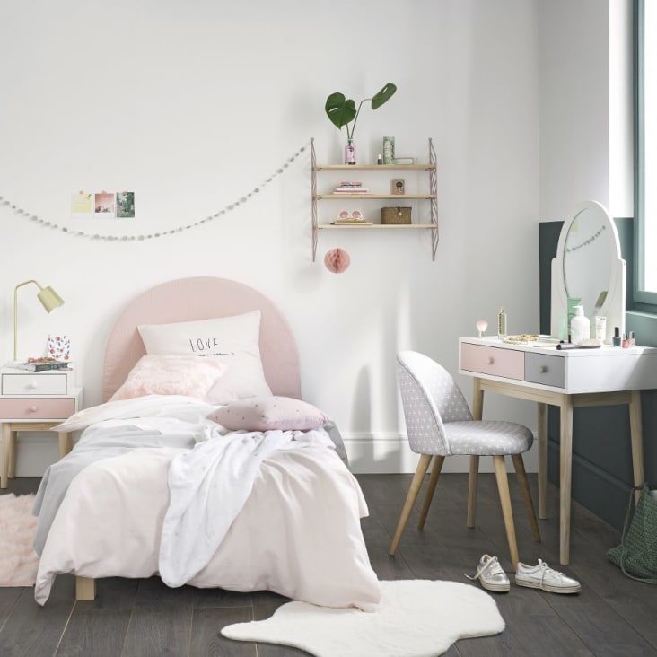 Maisons Du Monde Blush - Mesilla 2 Cajones Blanca Y Rosa