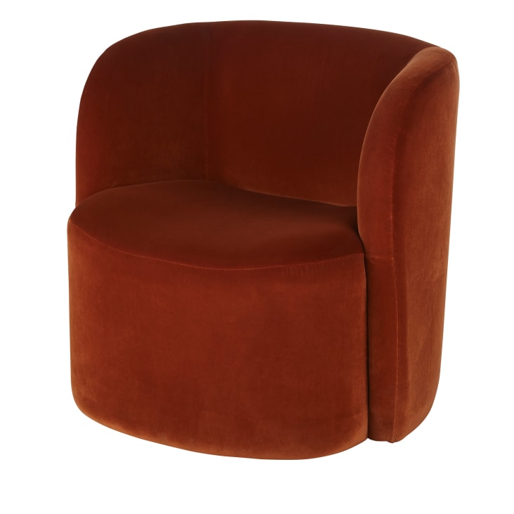 Maisons du Monde Bobun - Sillón de terciopelo color avellana