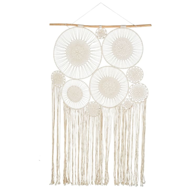 Maisons du Monde Boheme - 10 atrapasueños para colgar de algodón blanco 120x217