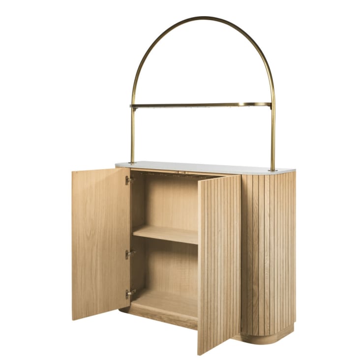 Maisons Du Monde Boldin - Bar De Terrazo Blanco Con Arco De Metal