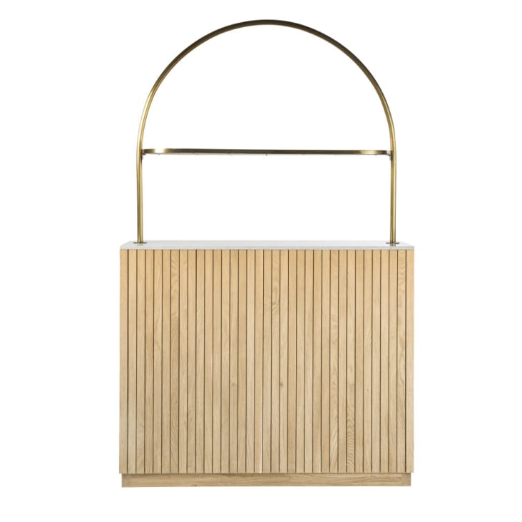 Maisons Du Monde Boldin - Bar De Terrazo Blanco Con Arco De Metal