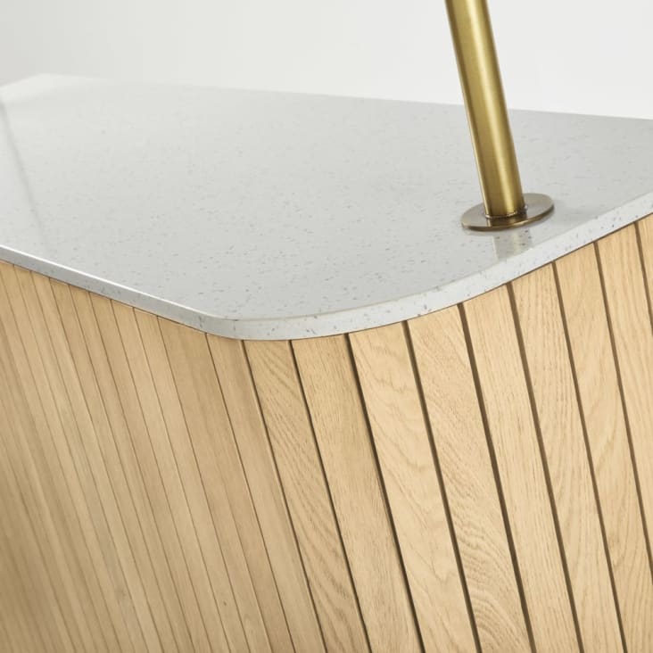 Maisons Du Monde Boldin - Bar De Terrazo Blanco Con Arco De Metal