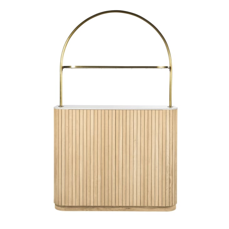 Maisons du Monde Boldin - Bar de terrazo blanco con arco de metal