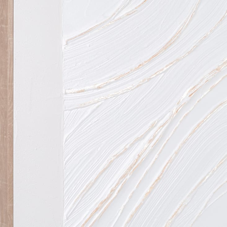 Maisons Du Monde Bonnieux - Lienzo Pintado En Blanco De 64x80 Cm