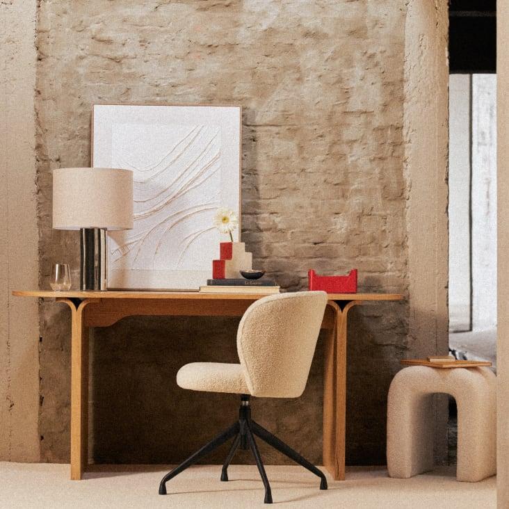 Maisons Du Monde Bonnieux - Lienzo Pintado En Blanco De 64x80 Cm