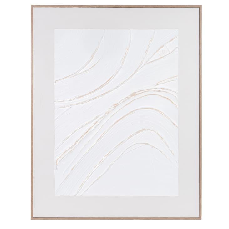 Maisons du Monde Bonnieux - Lienzo pintado en blanco de 64x80 cm