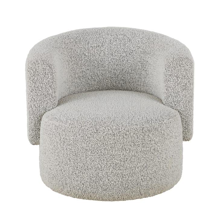 Maisons Du Monde Boogie - Sillón De Tela Color Gris Moteado Efecto Lana Rizada