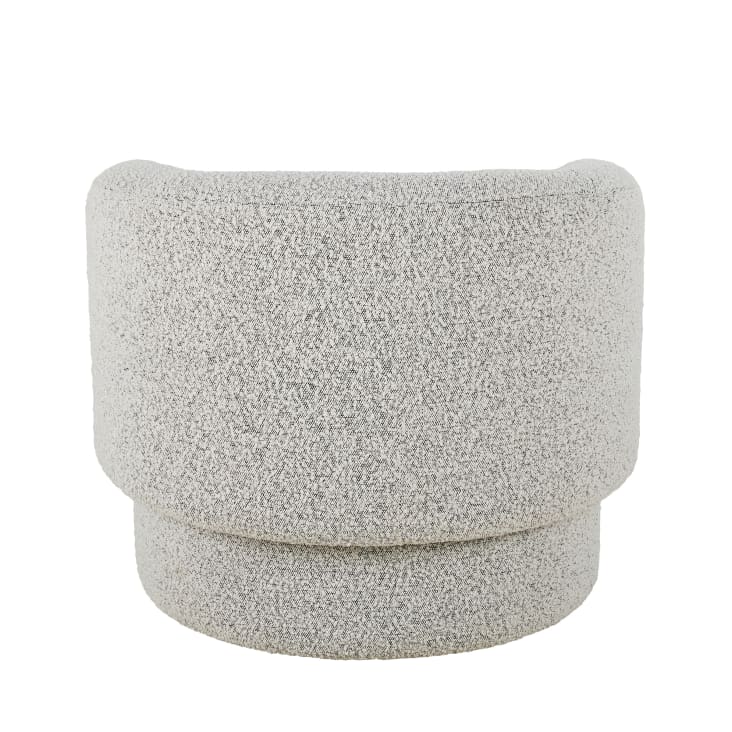 Maisons Du Monde Boogie - Sillón De Tela Color Gris Moteado Efecto Lana Rizada