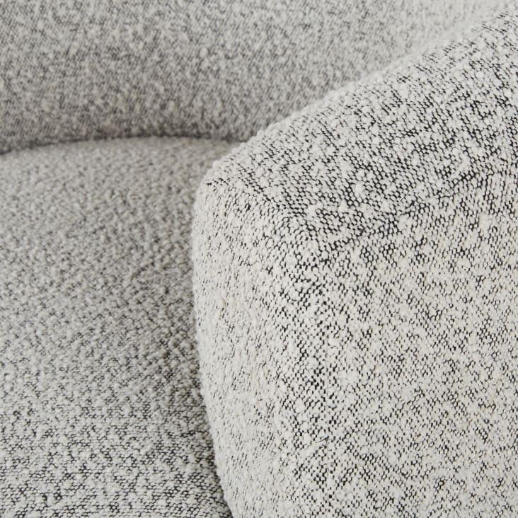 Maisons Du Monde Boogie - Sillón De Tela Color Gris Moteado Efecto Lana Rizada