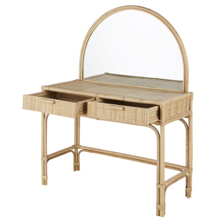 Maisons Du Monde Bornéo - Tocador Con 2 Cajones De Rejilla De Ratán