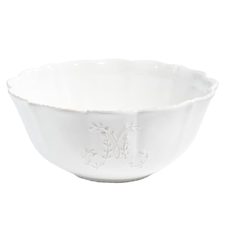 Maisons du Monde Bourgeoisie - Ensaladera de loza blanca