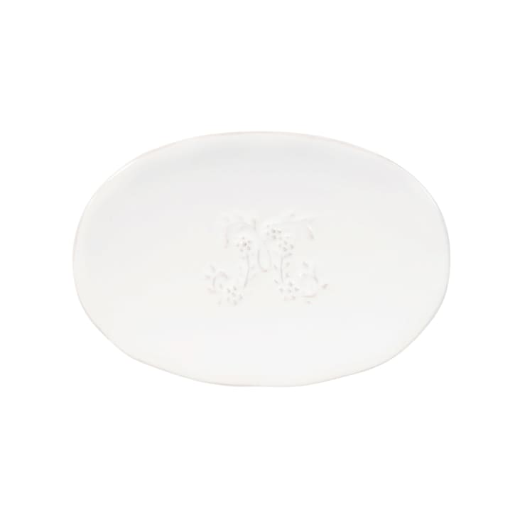 Maisons Du Monde Bourgeoisie - Jabonera De Cerámica Blanca Con Relieve