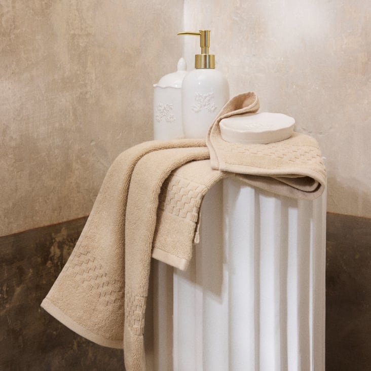 Maisons Du Monde Bourgeoisie - Jabonera De Cerámica Blanca Con Relieve