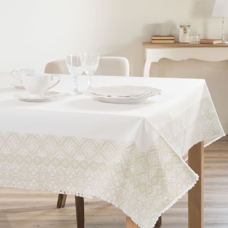 Maisons Du Monde Bourgeoisie - Lote De 2 - Taza Y Platillo De Café De Loza Blanca