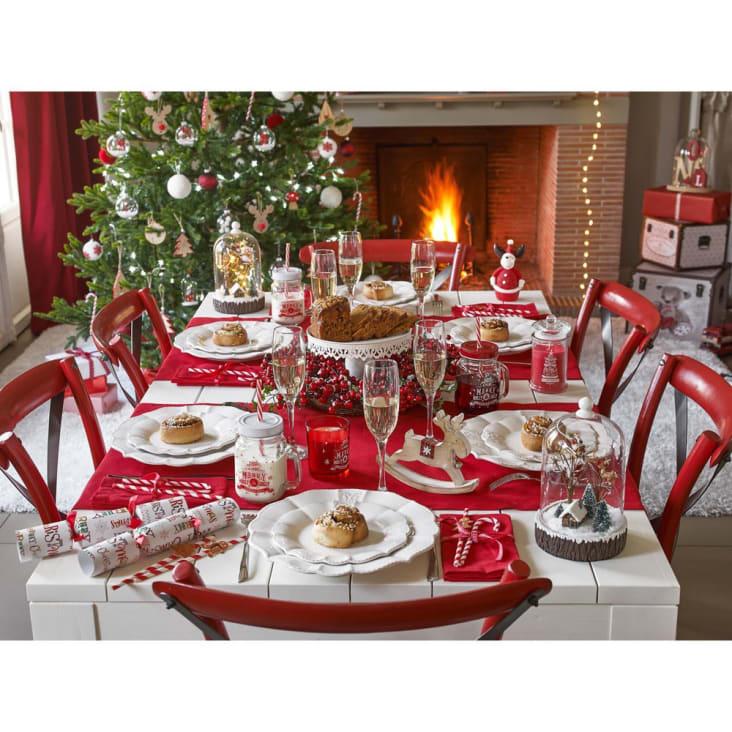 Maisons Du Monde Bourgeoisie - Lote De 6 - Plato Llano De Loza Blanca