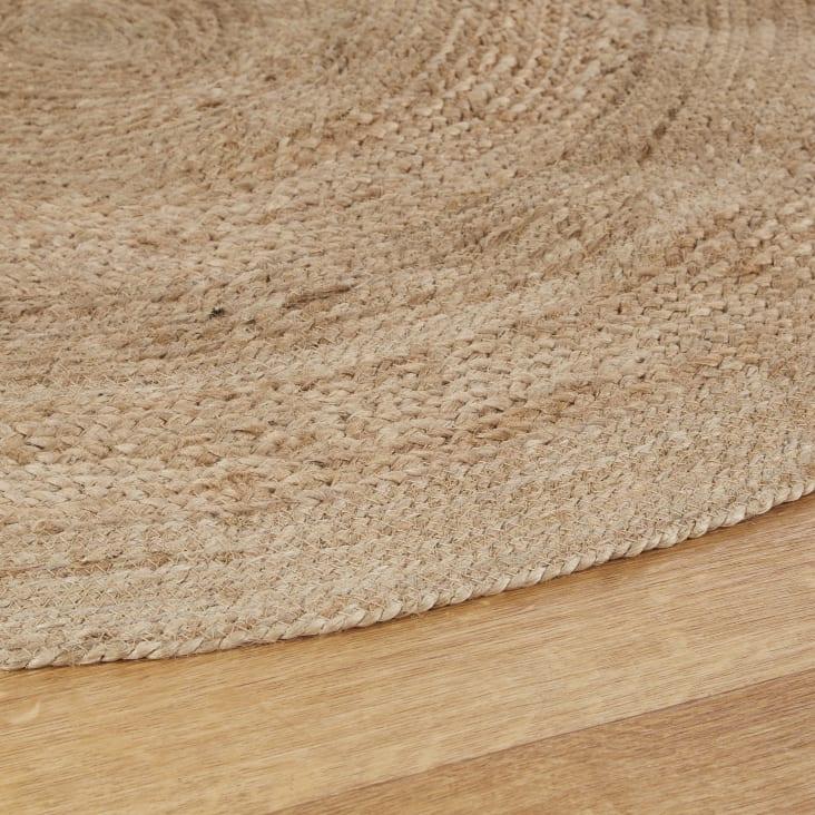 Maisons Du Monde BRAGA - Alfombra Redonda De Yute Tejido Marrón D. 120