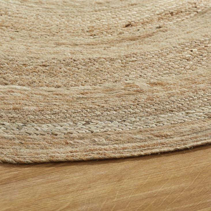 Maisons Du Monde BRAGA - Alfombra Redonda De Yute Trenzada Beige D. 150