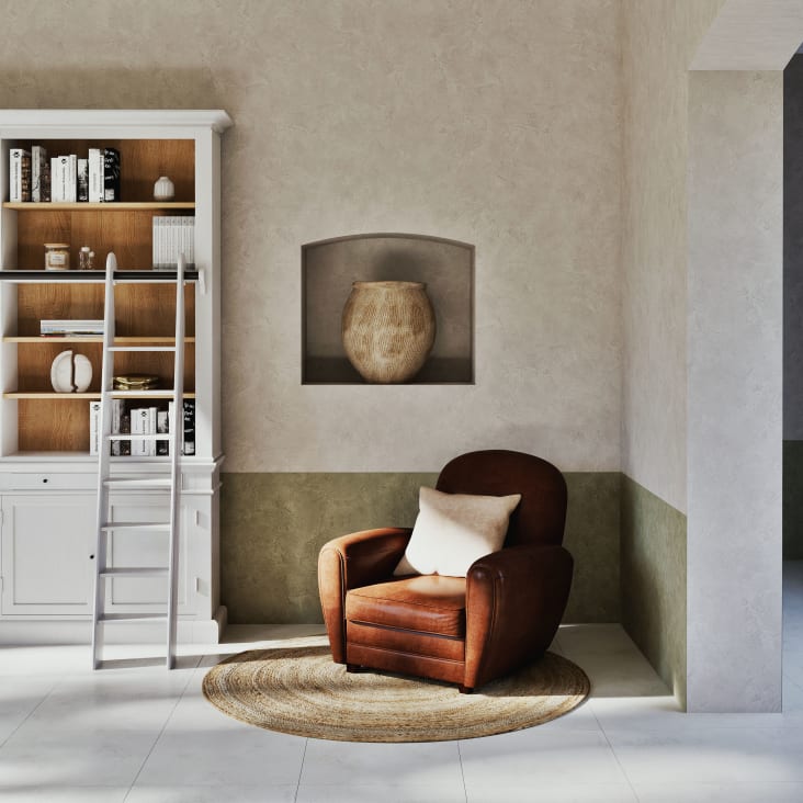 Maisons Du Monde BRAGA - Alfombra Redonda De Yute Trenzada Beige D. 150