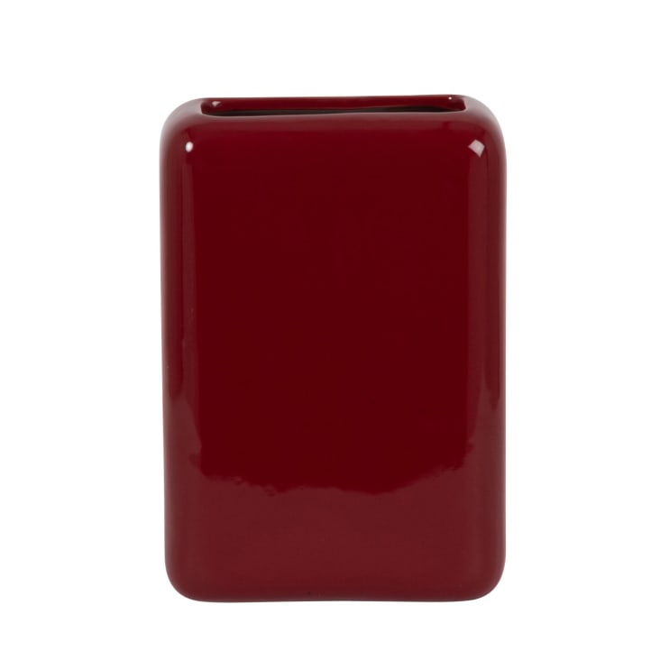 Maisons du Monde Breda - Jarrón de gres color rojo burdeos altura 25 cm