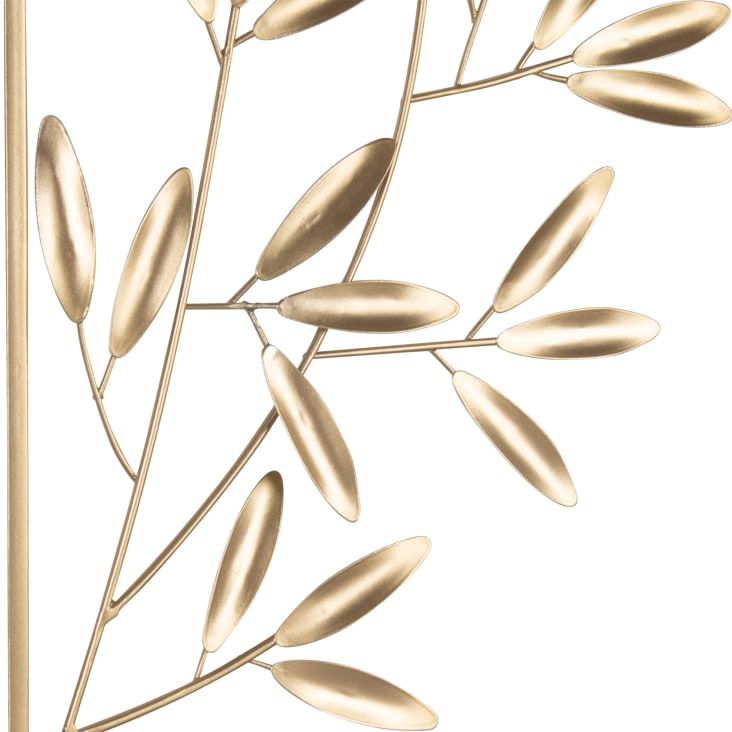 Maisons Du Monde Brighton - Set De 3 Cuadros Con Follaje De Metal Dorado De 97x70 Cm