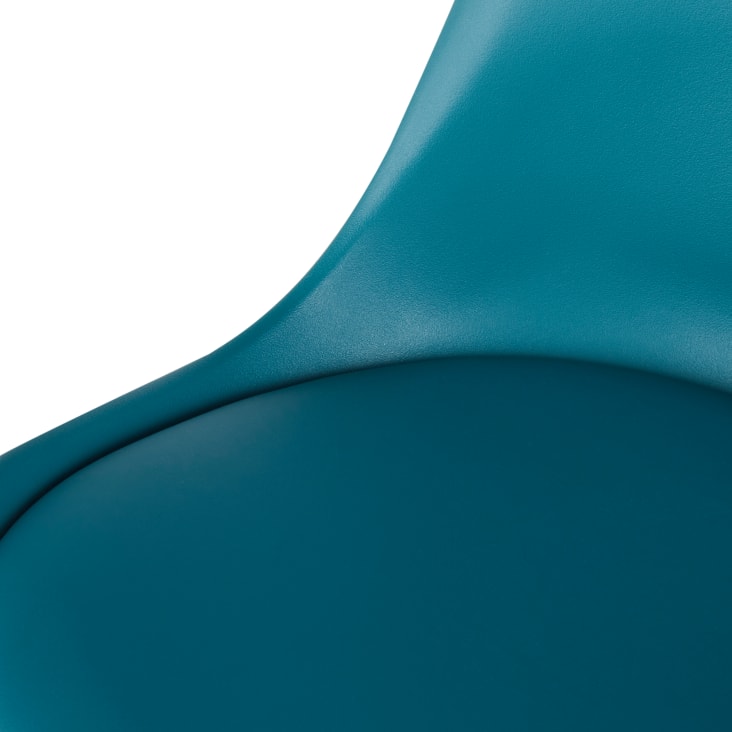 Maisons Du Monde Bristol - Silla De Escritorio Infantil Ajustable Con Ruedas Verde Azulado