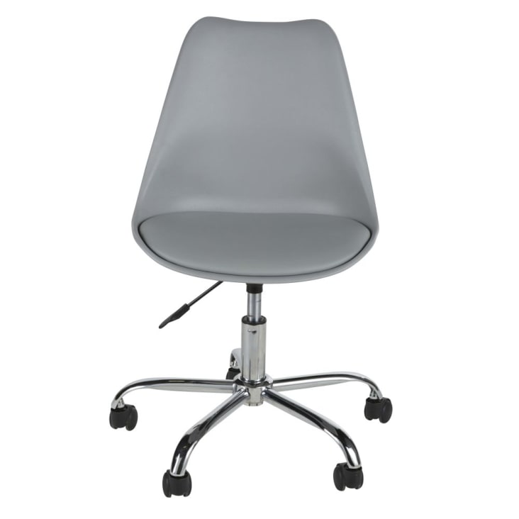 Maisons Du Monde Bristol - Silla De Escritorio Infantil Regulable Con Ruedas En Gris