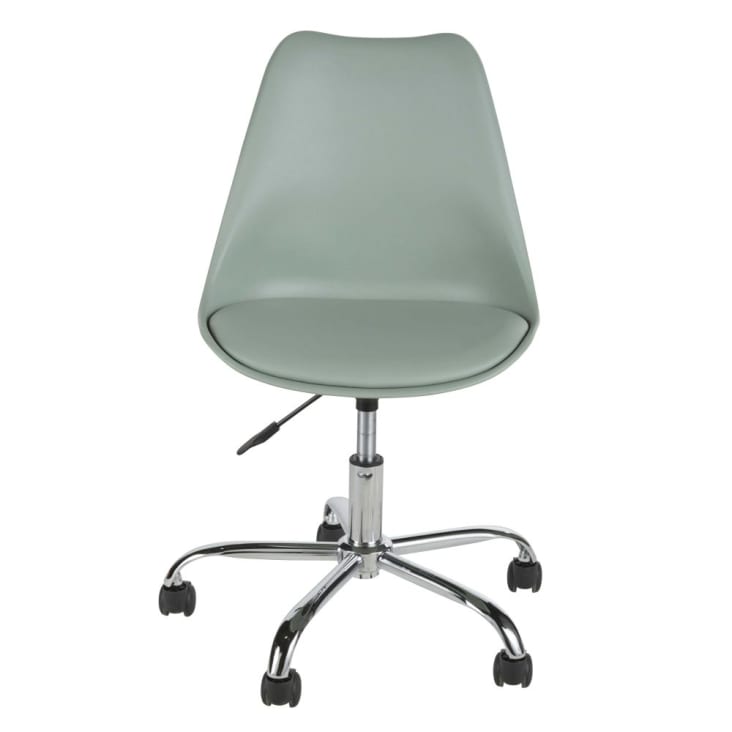 Maisons Du Monde Bristol - Silla De Escritorio Infantil Regulable Con Ruedas En Verde Claro