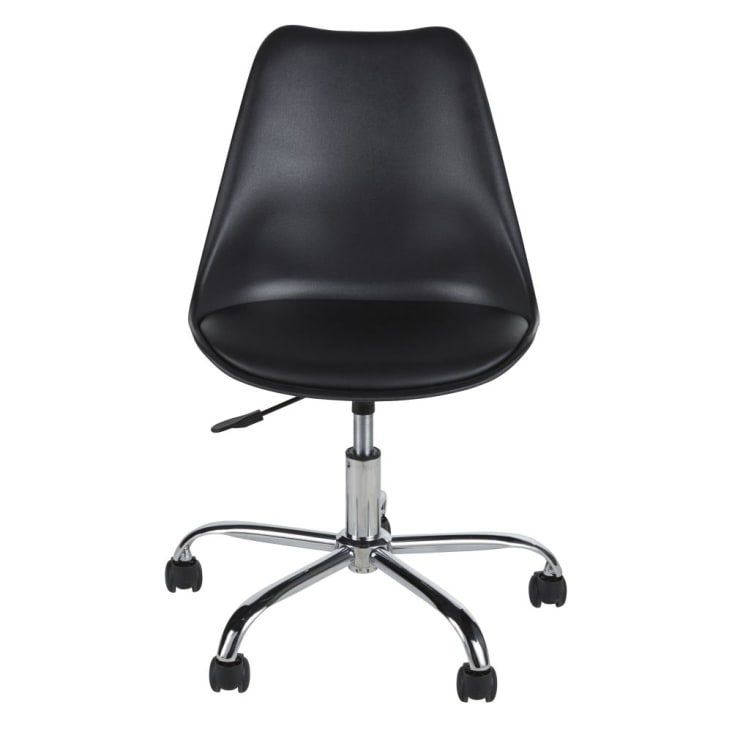 Maisons Du Monde Bristol - Silla De Escritorio Infantil Regulable Con Ruedas En Negro