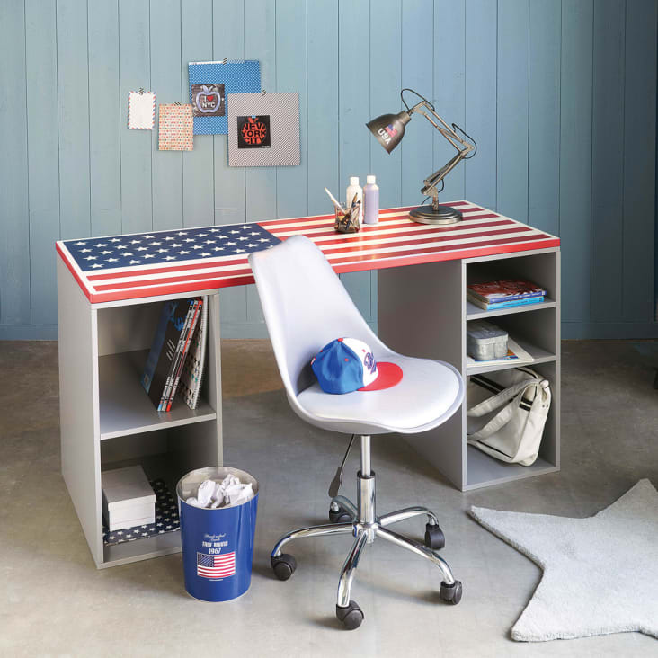 Maisons Du Monde Bristol - Silla De Oficina Con Ruedas Blanca