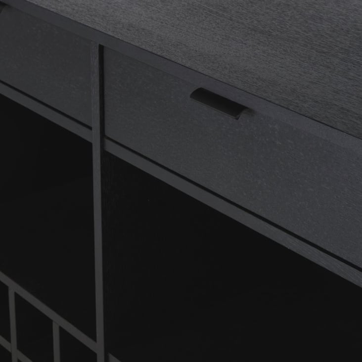 Maisons Du Monde Broadview Business - Barra Con Dos Cajones Y Un Botellero En Negro