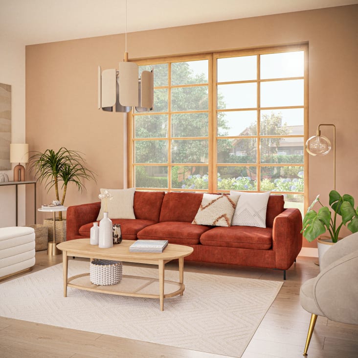 Maisons Du Monde BROCK - Palmera Verde Artificial Con Macetero De Mimbre Beige