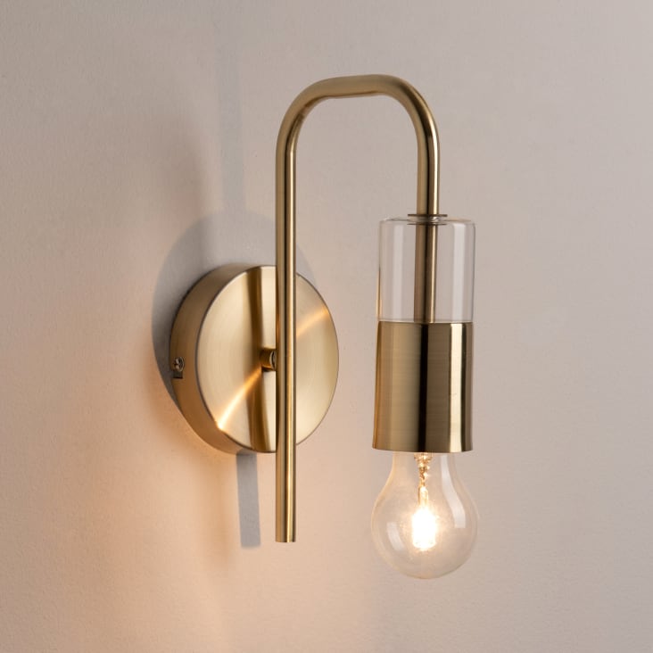 Maisons Du Monde Brooke - Aplique De Metal Dorado Y Cristal