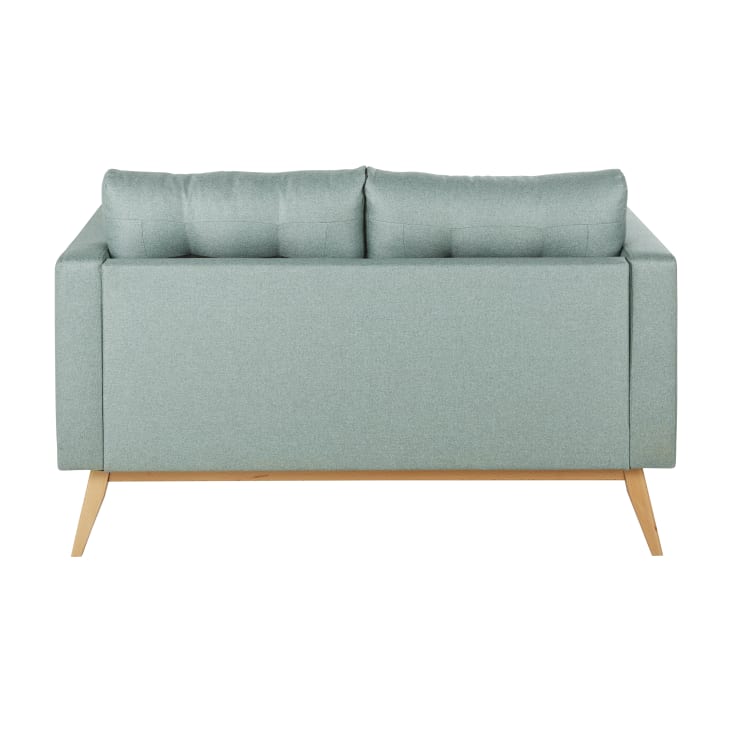 Maisons Du Monde Brooke - Sofá De Tela De 2 Plazas Verde Agua Moteado