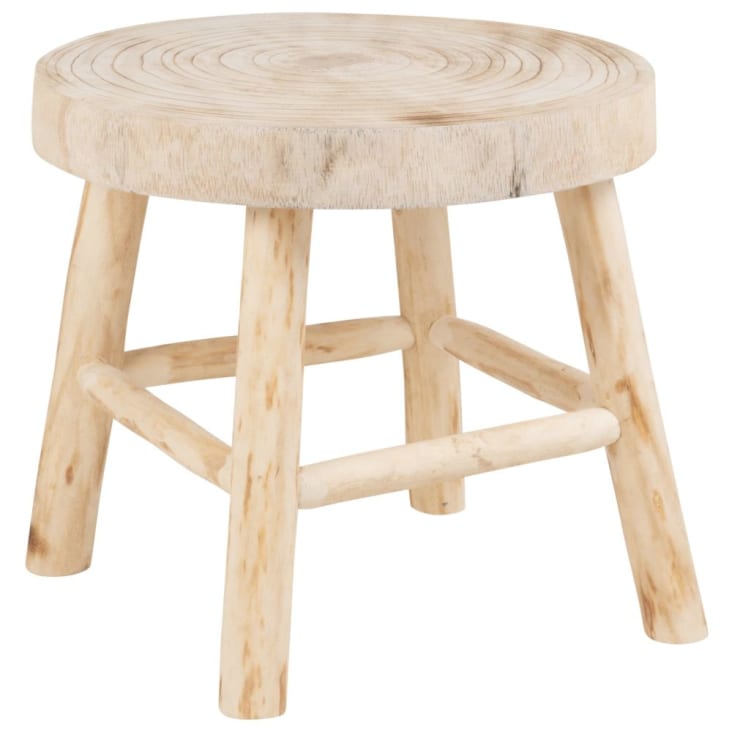 Maisons Du Monde BRUTUS - Taburete Pequeño De Paulonia Y álamo