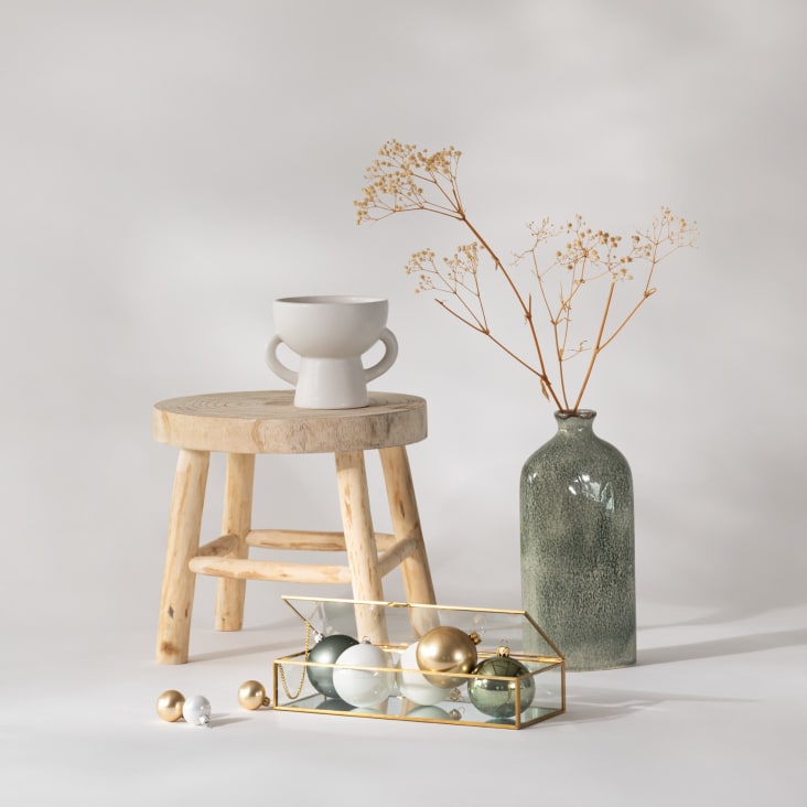 Maisons Du Monde BRUTUS - Taburete Pequeño De Paulonia Y álamo