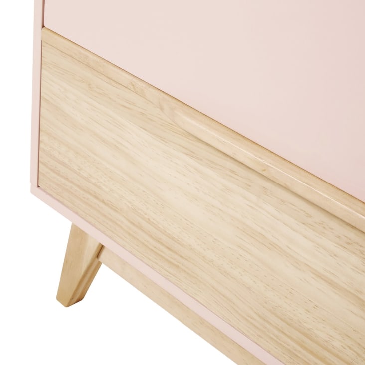 Maisons Du Monde Bucolique - Guardarropa Vintage Rosa Claro Con 2 Puertas Y 1 Cajón