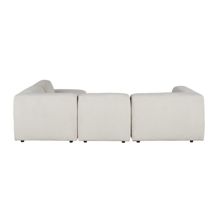 Maisons Du Monde Buddy - Reposabrazos Izquierdo Para Sofá Modulable De Terciopelo Acanalado Beige