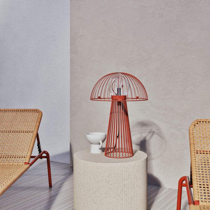 Maisons Du Monde Buenos Aires - Lámpara De Alambre Con Forma De Seta De Metal Terracota