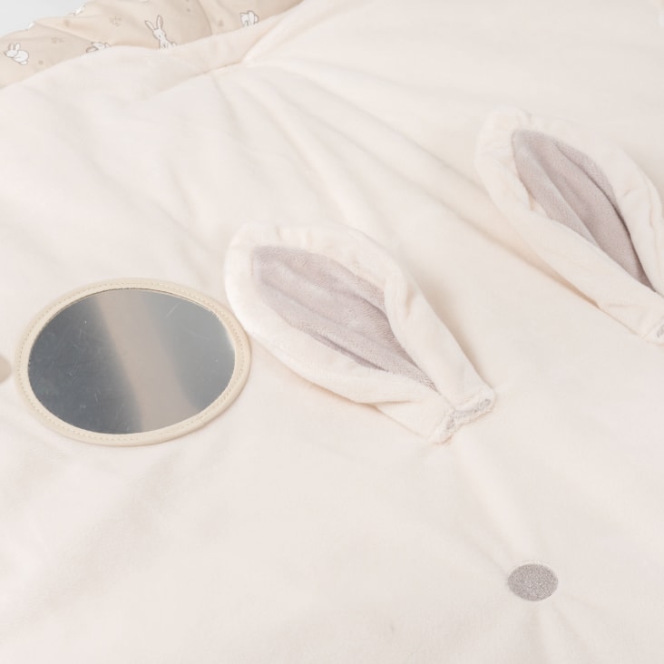 Maisons Du Monde Bulle - Alfombra De Estimulación Redonda Color Crudo Blanco Y Topo D.90