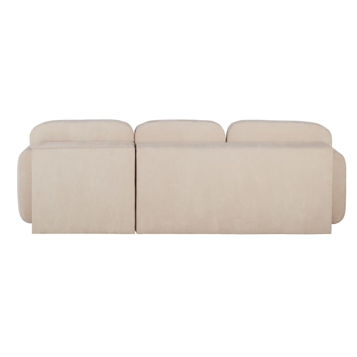 Maisons Du Monde Bump - Sofá Rinconera De 3/4 Plazas De Tela Reciclada Beige