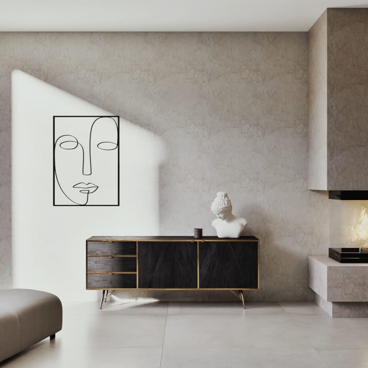 Maisons Du Monde Busto De Mujer En Beige Con Efecto Envejecido Alt. 50