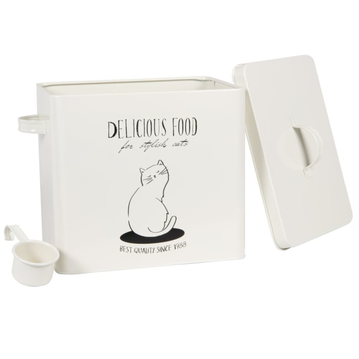 Maisons Du Monde Caja De Comida Para Gatos Blanca Y Negra